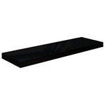 Wandschappen Zwevend 80X23,5X3,8 Cm Mdf Hoogglans Zwart