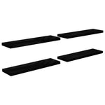 Wandschappen Zwevend 90X23,5X3,8 Cm Mdf Hoogglans Zwart