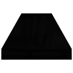 Wandschappen Zwevend 90X23,5X3,8 Cm Mdf Hoogglans Zwart