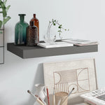 Wandschap Zwevend 40X23X3,8 Cm Mdf Hoogglans Grijs