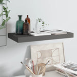 Wandschap Zwevend 50X23X3,8 Cm Mdf Hoogglans Grijs