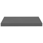 Wandschappen Zwevend 50X23X3,8 Cm Mdf Hoogglans Grijs