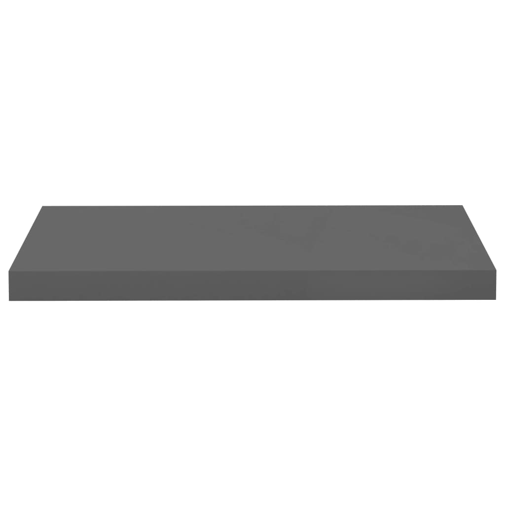 Wandschap Zwevend 60X23,5X3,8 Cm Mdf Hoogglans Grijs