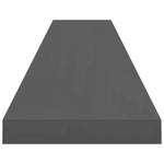 Wandschappen Zwevend 120X23,5X3,8 Cm Mdf Hoogglans Grijs