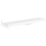 Wandschap Zwevend 120X23,5X3,8 Cm Mdf Wit