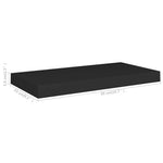 Wandschappen Zwevend 50X23X3,8 Cm Mdf Zwart