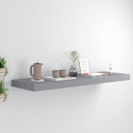 Wandschap Zwevend 80X23,5X3,8 Cm Mdf Grijs