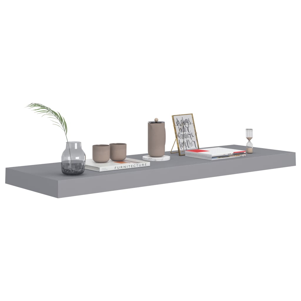 Wandschappen Zwevend 80X23,5X3,8 Cm Mdf Grijs