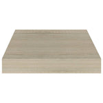 Wandschap Zwevend 23X23,5X3,8 Cm Mdf Kleur Eiken