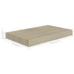 Wandschappen Zwevend 40X23X3,8 Cm Mdf Kleurig Eiken