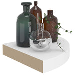 Hoekschappen Zwevend 25X25X3,8 Cm Mdf Wit