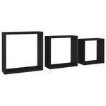 Wandschappen Kubus Mdf Zwart
