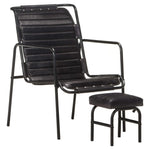 Relaxfauteuil Met Voetenbankje Echt Leer