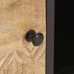 Tv-Meubel Met Bewerkte Deur Ruw Mangohout
