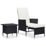 -Delige Loungeset Met Kussens Poly Rattan