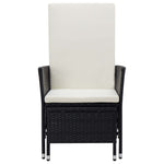 -Delige Loungeset Met Kussens Poly Rattan