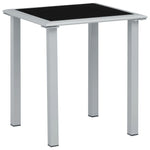 Ligbedden 2 St Met Tafel Aluminium Crèmekleurig