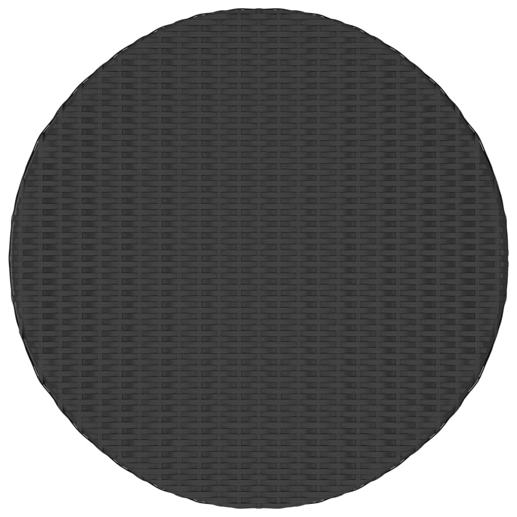 Salontafel 68X68X30 Cm Poly Rattan Zwart