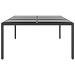 Tuintafel 200X50X75 Cm Gehard Glas En Poly Rattan