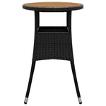 Tuintafel Ø60X75 Cm Acaciahout En Poly Rattan
