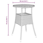 Tuintafel Ø60X75 Cm Acaciahout En Poly Rattan