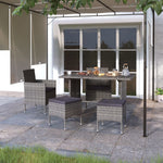 -Delige Tuinstoel- En Voetenbankset Rattan