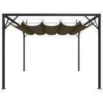 Tuinprieel Met Uittrekbaar Dak 180 G/M² 3X3 M