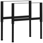 Werkbankframes Verstelbaar 55X(69-95,5) Cm Metaal Zwart