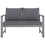 -Delige Loungeset Met Kussens Massief Acaciahout