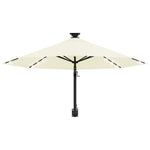 Wandparasol Met Led's En Metalen Paal 300 Cm Kleurig