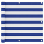 Balkonscherm Oxford Stof Wit En Blauw