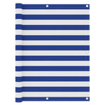 Balkonscherm Oxford Stof Wit En Blauw