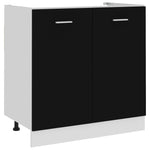 60X46X81,5 Cm Bewerkt Hout Zwart