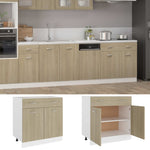 Onderkast Met Lade 80X46X81,5 Cm Bewerkt Hout Sonoma Eikenkleur