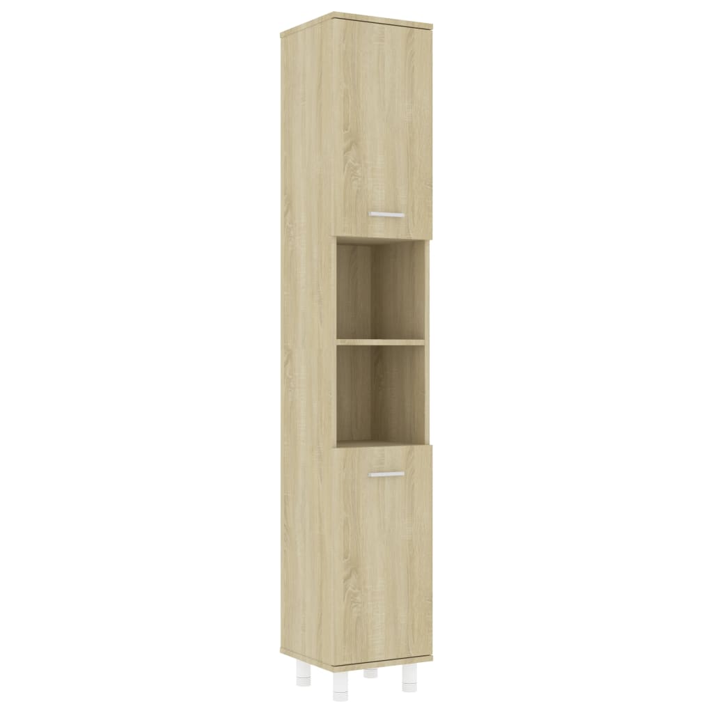 Badkamerkast 30X30X179 Cm Spaanplaat Sonoma Eikenkleurig