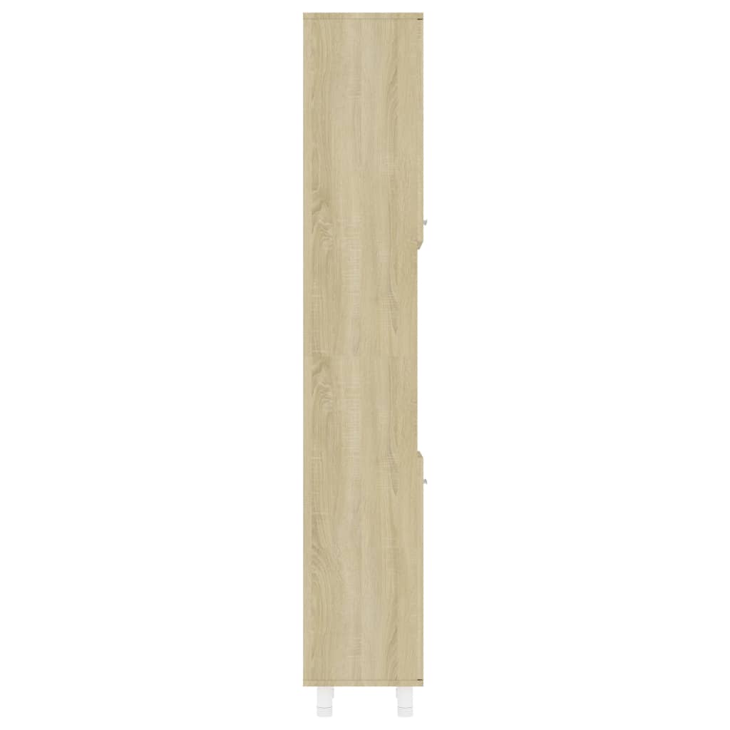 Badkamerkast 30X30X179 Cm Spaanplaat Sonoma Eikenkleurig
