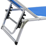 Ligbedden Inklapbaar Met Dak 2 St Aluminium En Textileen Blauw
