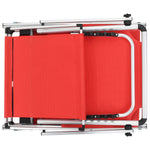 Ligbedden Inklapbaar Met Dak 2 St Aluminium En Textileen Rood