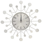 Wandklok 40 Cm Metaal Zilverkleurig