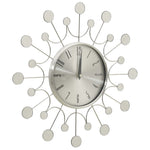 Wandklok 40 Cm Metaal Zilverkleurig