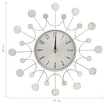 Wandklok 40 Cm Metaal Zilverkleurig