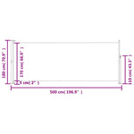 Tuinscherm Uittrekbaar 180X500 Cm Blauw