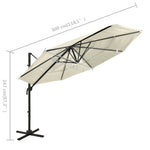 Parasol 4-Laags Met Aluminium Paal 3X3 M Kleurig