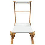 Loungebed Met Luifel Massief Gebogen Hout