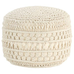 Poef Macramé Handgemaakt 45X30 Cm Katoen