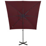 Zweefparasol Met Paal En Led-Verlichting