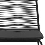 Tuinstoelen Poly Rattan Zwart
