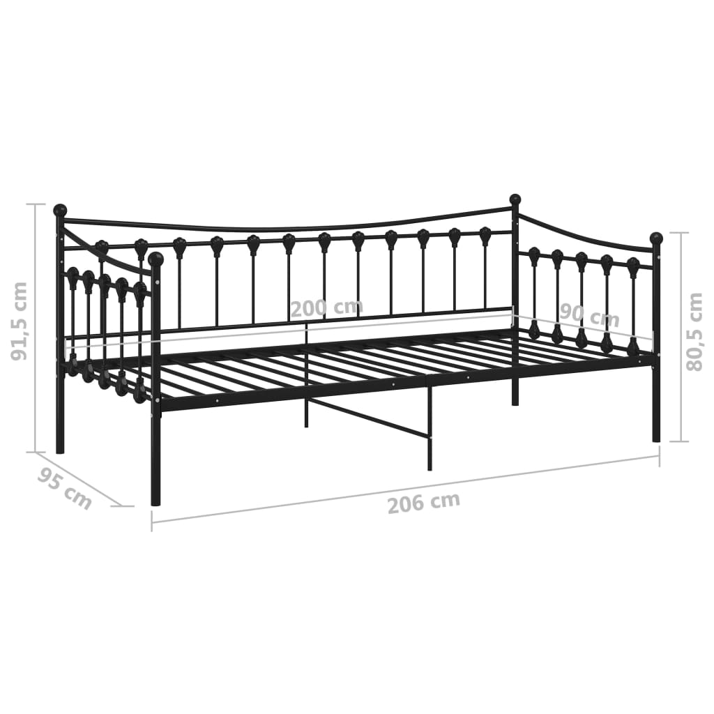Slaapbankframe Metaal 90X200 Cm