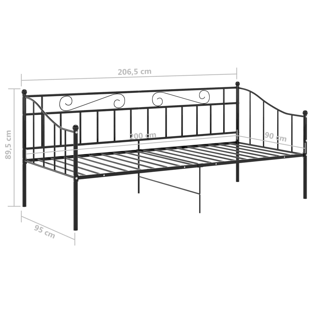 Slaapbankframe Metaal 90X200 Cm