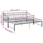 Slaapbankframe Uittrekbaar Metaal 90X200 Cm